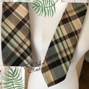 WEMBLEY Plaid Men’s tie Narrow look Raw silk feel